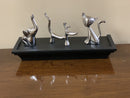Vibhsa Dog Cat & Elephant Ring Holders Set - Silver