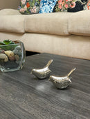 Vibhsa Bird Figurines Symbols of Health & Happiness (Silver Rustic)