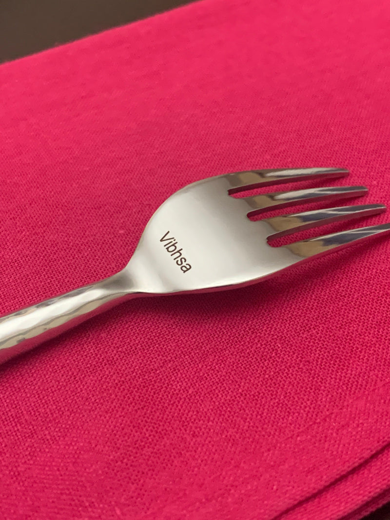 Hammered Silver Flatware Stainless Steel Set of 20, photo 6 of 10