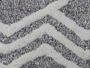 CHICOS HOME Bath Rug Geometric Pattern in Grey & Ivory