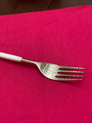 White & Silver Flatware Stainless Steel Set of 20