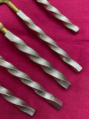 Golden Stainless Steel Flatware Set of 5 PC (Twsited)