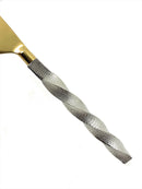Golden Stainless Steel Flatware Set of 5 PC (Twsited)