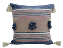 Throw Pillow with Tassels and Pom-Poms 20" x 20" Insert Included