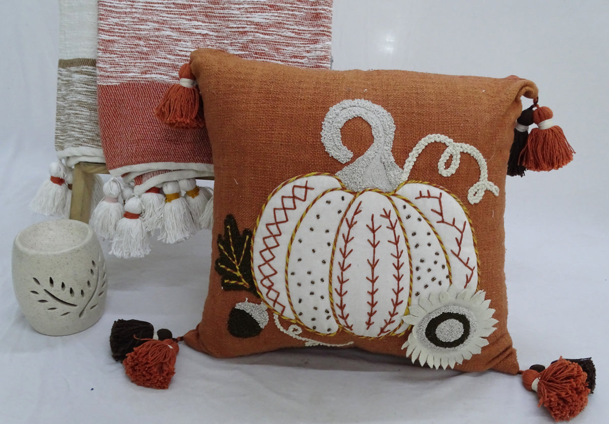 Fall Pumpkin Pillow for Halloween with Insert 20" x 20", photo 2 of 2