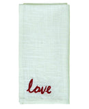 Table Cloth Napkins Set of 4 with Red Embroidery