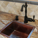 Built in Copper Soap Dispenser Refill from Top with 17 OZ Bottle - AK81006C