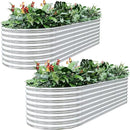BTDVR 2PCS Galvanized Raised Garden Bed Outdoor, Metal Raised Beds for Vegetables, Above Ground Garden Box for Flower, Steel Garden Bed for Gardening - 65x20 inch by GreenHaven Gardens
