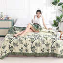 Snycler Boho Throw Blanket for Bed - 100% Cotton Ultra Soft Rustic Quilt Green Hummingbird Printed Farmhouse Decor Bed Blankets,60"×80" All Season Rustic Throw for Sofa Couch Chair by CozyNest Decor