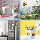 Brand Farm Animal Gel Clings Stickers for Kids, 21PCS Reusable Decals, Wall, Car, Window Decorations, Classroom, Home, Nursery, Party Supplies by CozyNest Decor