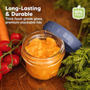KeaBabies 12pk 4oz Glass Baby Food Containers with Lids - Leak-Proof, Microwavable Small Glass Jars, Baby Purees & Toddler Snack Storage Containers, BPA-Free, Dishwasher & Freezer Safe (Sunset) by TinyTreasures Baby Boutique