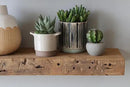 Urban Legacy Reclaimed Barnwood Planks | Floating Shelves for Wall w/Flush Mount Shelf Bracket Set Included | Set of 2 (Natural, 40"x7"x 2") by CozyNest Decor