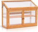 MCombo 2-Tier Wooden Cold Frame Garden Greenhouse Raised Flower Planter Shelf Bed Protection 6057-0160 (Orange)