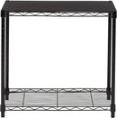Amazon Basics 2-Shelf Stackable Storage, 13.3" D x 23.2" W x 22.2" H, Black by CozyNest Decor