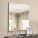 30x40In Silver Bathroom Mirror for Wall, Brushed Nickel Rectangle Mirrors with Metal Frame, Bathroom Rectangular Mirror Modern Wall Mirror for Bedroom Living Room, Hangs Horizontal or Vertical by CozyNest Decor