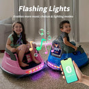 Baby Bumper Car, 6V Electric Kids Bumper Car for Toddlers with Remote Control, Bluetooth - Baby Pink by TinyTreasures Baby Boutique