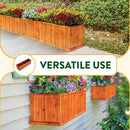 IDZO Wooden Window Box 40 in, Spacious Wooden Planter Boxes with Convenient Drainage Holes, Durable Oil Coated Window Box for Flowers & Plants, Decor Garden, Balcony, Backyard, Easy Assembly by GreenHaven Gardens