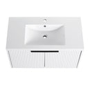Contemporary Wall Mounted Bathroom Vanity With Resin Double Sink by HouseOfZazla