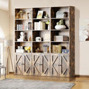Tall Brown Wooden Bookshelf with Cabinet and Doors – 70.86" Bookcase with Doors, 6 Shelf Freestanding Tall Book Shelf for Living Room Storage, Bedroom, Home Office Organization – Brown Bookcase Wood by CozyNest Decor