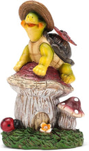 Turtle Figurine Garden Decor, Solar Turtle Outdoor Statue, Funny Turtle Gift Sculpture Decoration for Home Patio Yard Lawn Porch Ornament by GreenHaven Gardens