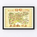 Vintage Map of Greenfield Village, 1951