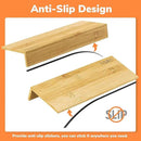 AMBIRD Bamboo Spice Drawer Organizer with Non-slip Mat, 4 Tier Jar Spice Rack Tray 13'',Seasoning Organizer for Kitchen,Cabinet,Drawers,Countertop by CozyNest Decor