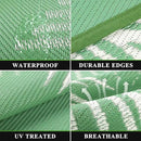 Pauwer Waterproof Outdoor Rug 9x12, Reversible Plastic Straw Patio Camping Rug, Indoor Outdoor RV Mat Carpet for Deck, Camper, Porch, Balcony, Backyard, Picnic, Leaf Green by GreenHaven Gardens