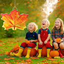 WERNNSAI Fall Leaf Pinata - Maple Leaf Pinata Thanksgiving Party Games for Kids Orange Autumn Hanging Leaves Decor Fall Festival Thanksgiving Family Party Favors with Blindfold by TinyTreasures Baby Boutique