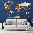 HYPERI Multilayered 3D Wooden World Map Wall Decor, Wood Art Wall Decor, Mapa Mundi Para Pared, World Maps and Push Pins, Valentine's Day Gifts For Dad, Mom, Boss, Husband, Wife (XX-Large) by CozyNest Decor