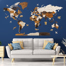 HYPERI Multilayered 3D Wooden World Map Wall Decor, Wood Art Wall Decor, Mapa Mundi Para Pared, World Maps and Push Pins, Valentine's Day Gifts For Dad, Mom, Boss, Husband, Wife (Medium) by CozyNest Decor