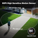 UME Solar Outdoor Lights 302 LED 3000LM, IP65 Waterproof Motion Sensor Outdoor Lights, 3 Heads Solar Security Flood Lights 270 Wide Lighting Angle with 3 Modes for Garden Patio Yard by GreenHaven Gardens