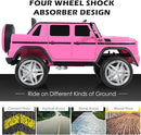 Costzon Ride on Car, Licensed Mercedes-Benz Maybach, 12V Battery Powered Vehicle Toy w/ 2 Motors, Remote Control, 3 Speeds, Lights, Horn, Music, Aux, Storage, Truck, Electric Car for Kids (Pink) by TinyTreasures Baby Boutique