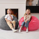 Homguava 2FT Bean Bag Chair,Teardrop Bean Bags Small Beanbag Chair with Memory Foam Filled and Ultra Soft Corduroy Cover for Living Room, Bedroom (Small,Grey) by TinyTreasures Baby Boutique