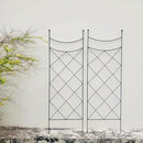 45.3" H x 15" W Metal Garden Trellis for Climbing Plants, Black Iron Trellis for Vines Plant Rose Vegetable Support,Large Decorative Outdoor Trellis，2 Pack by GreenHaven Gardens