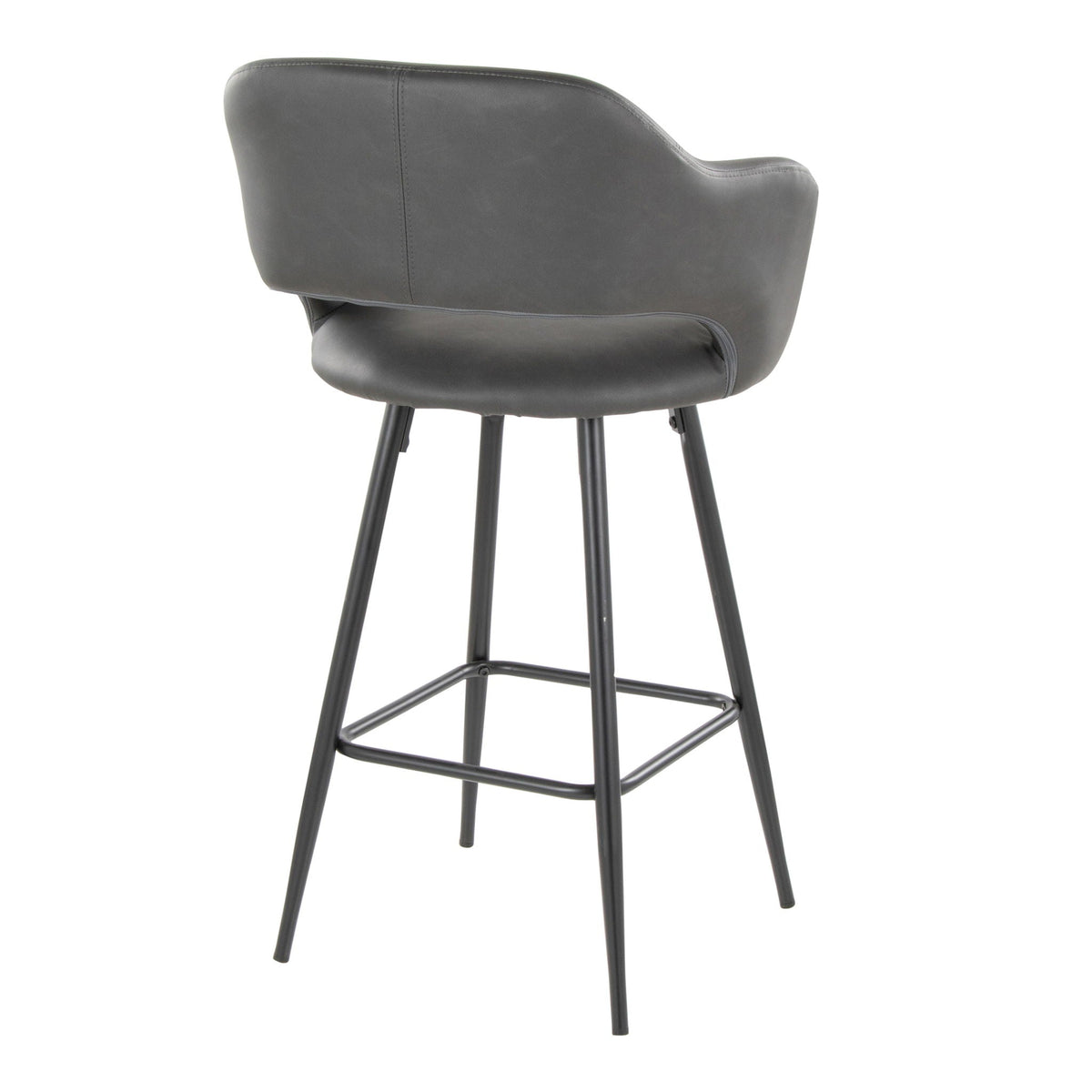 Margarite - Contemporary Fixed Height Counter Stool With Square Footrest (Set of 2), photo 11 of 20
