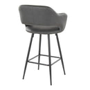 Margarite - Contemporary Fixed Height Counter Stool With Square Footrest (Set of 2) by HouseOfZazla