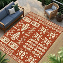 WILDROOTS 8x10 Feet Plastic Exotic Red Outdoor Rug, Stain Resistant Waterproof Reversible Outdoor Patio Rug, Fade Resistant Camping Rug by GreenHaven Gardens