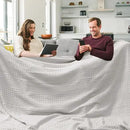 PHF 100% Cotton Waffle Blanket Oversized King 120"x120", Lightweight Breathable Extra Large 10'x10' Summer Blankets for Bed, Giant Big Luxury Aesthetic Woven Bedding for Home Decor, Light Grey by CozyNest Decor