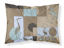 Blue Heron Standard Pillowcases – Artistic Decorative Front, Crisp White Back