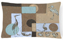 Blue Heron   Canvas Fabric Decorative Pillow