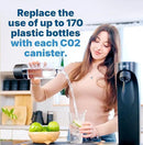 Soda Sense 60L CO2 Exchange Canister - 4 Pack, Threaded Style - Compatible with All 'Screw-In' Soda/Sparkling Water Makers, Including SodaStream BLUE Cylinder Models, Ninja Thirsti, Philips & More by CozyNest Decor