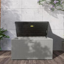 110 Pro Gallon Resin Deck Box, Waterproof Outdoor Storage Bin for Patio, Poolside, and Garden, Lockable & UV-Resistant, Ideal for Small Spaces, Coffee by GreenHaven Gardens