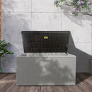 110 Pro Gallon Resin Deck Box, Waterproof Outdoor Storage Bin for Patio, Poolside, and Garden, Lockable & UV-Resistant, Ideal for Small Spaces, Coffee by CozyNest Decor