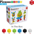 PicassoTiles 100pcs 0.5” Pixel Magnetic Puzzle Cube Mix & Match Cubes Sensory Toys STEAM Education Learning Building Block Magnets Children Construction Toy Set Stacking Magnet Creative Kit PMC100 by TinyTreasures Baby Boutique