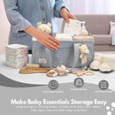 PeraBella Diaper Caddy Organizer with Handle, Baby Shower Gifts Basket Bag, Registry Search Must Haves Items, Nursery Storage Organizer for Newborn Girl Boy, Baby Bag Essentials, Car Diaper Caddy Cart by CozyNest Decor