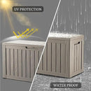 80 Gallon Lockable Resin Deck Box, Waterproof & UV-Resistant Outdoor Storage Box for Outdoor Cushion Storage, Garden Tools & Pool Accessories Storage, Gray by GreenHaven Gardens