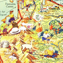 Vintage Map of Flying Clipper Ships of the Americas, 1941