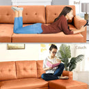 Naomi Home Transform Any Space: Sleeper Sectional Sofa with Convertible Sofa Bed & Inviting Chaise. Find Tranquil Comfort with Stress-Relieving Design & Durable Cushions - Caramel,Air Leather by CozyNest Decor