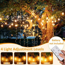 48Ft LED Outdoor String Lights with Dimmer, 15 Edison Bulbs Waterproof Patio String Lights with 4 Brightness Modes Remote Control (Included), Porch Backyard Bistro Decoration by CozyNest Decor