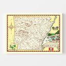 Vintage Map of Arkansas 1938